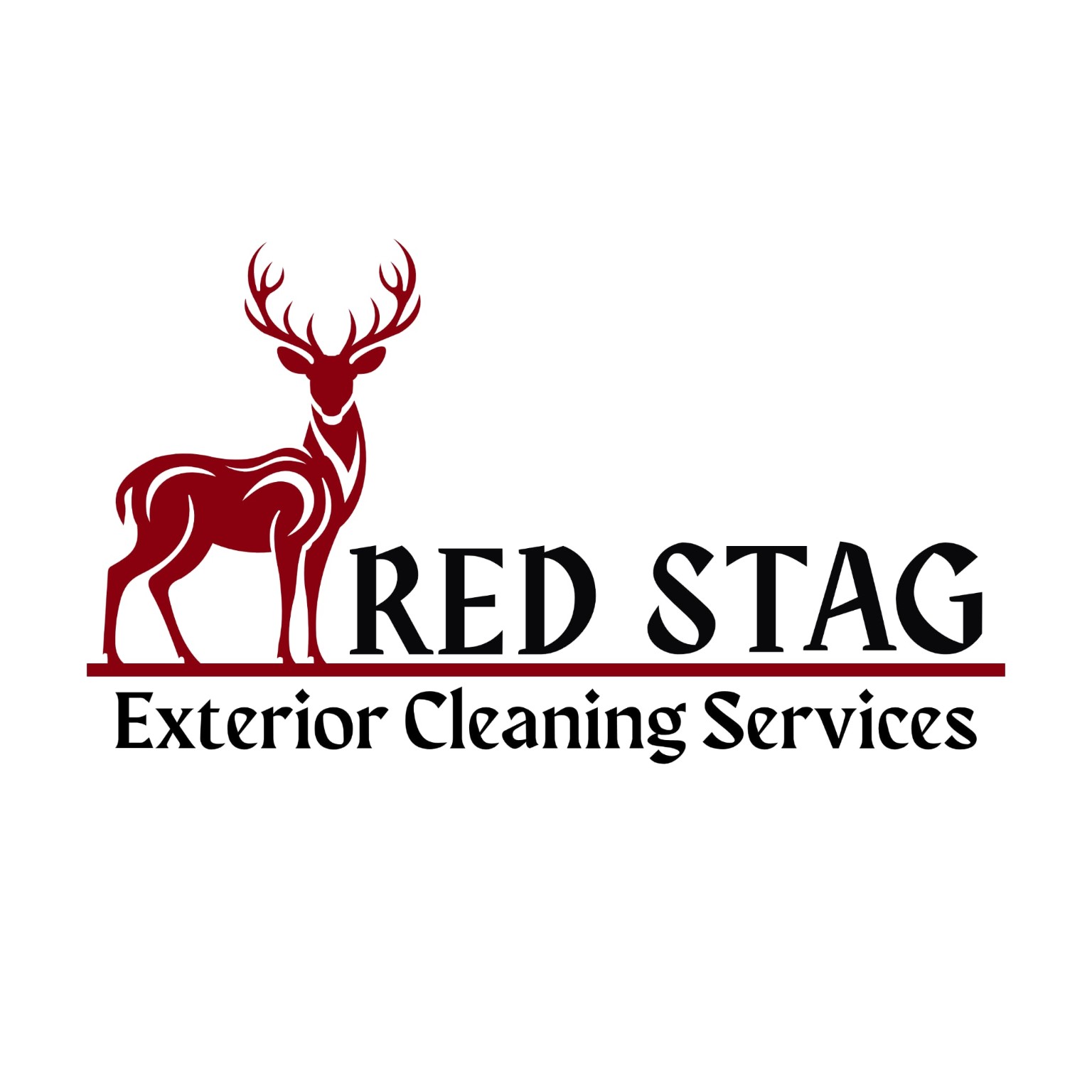 Red Stag Exterior Cleaning Services red stag emblem and wordmark